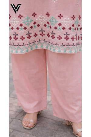 Rose Quartz – Pastel Embroidered 2-Piece Set